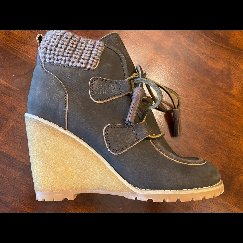 SEE BY CHLOÉ Wedge bootie.